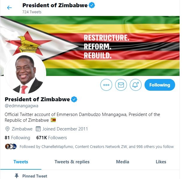 Why Chamisa has lost his Twitter verification tick?