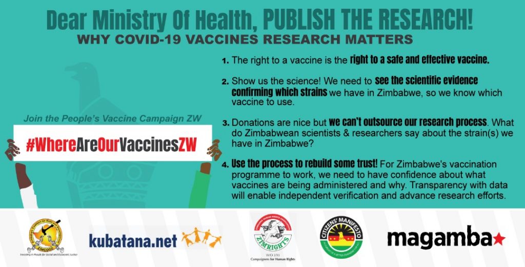 Publish COVID-19 vaccine test results: CSOs