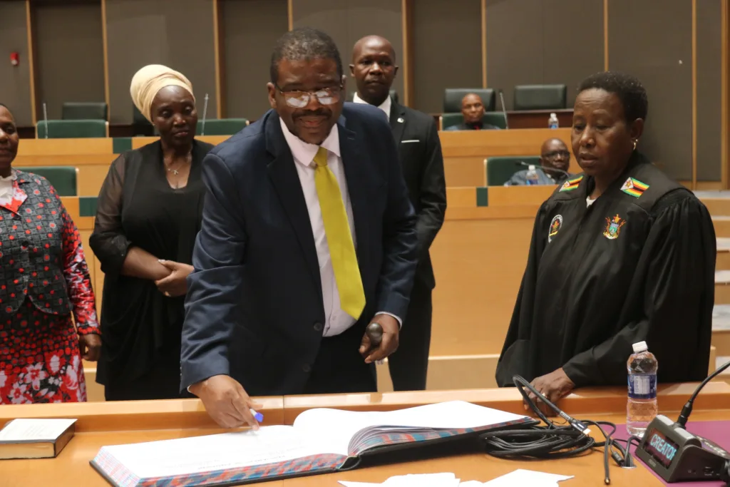 Sengezo Tshabangu sworn in as Senator for Mat North