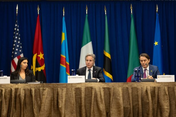 U.S. Secretary Antony Blinken and U.S. officials at the United Nations, celebrating the Lobito Corridor, 24 September 2024